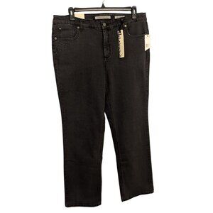 Jones New York Womens Graphite Straight Leg Jeans 20W Regular Secret Slimming Fe